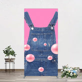 Lofaris Pink Jeans With Pearl Cartoon Birthday Rectangle Backdrop
